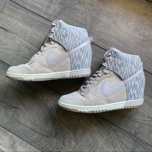 Nike high top heeled/wedge sneakers